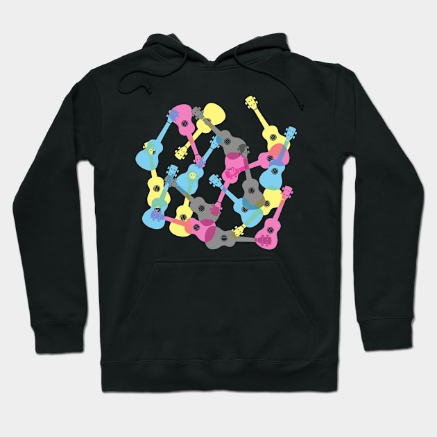 Play Ukulele - Be Happy Hoodie by schlag.art